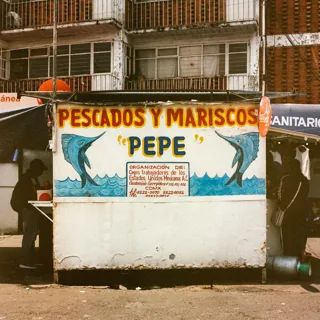 Pepe painted seafood cart