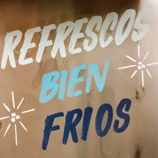 Refrescos brush lettering